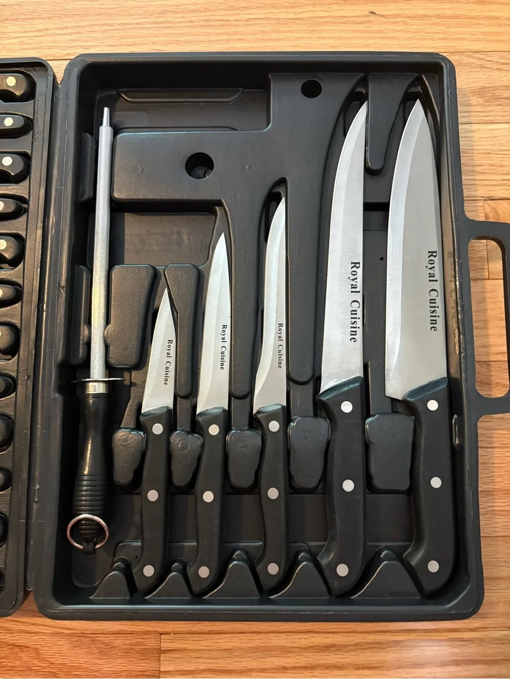 18-Piece Knife and Cutlery Set — Black Handles